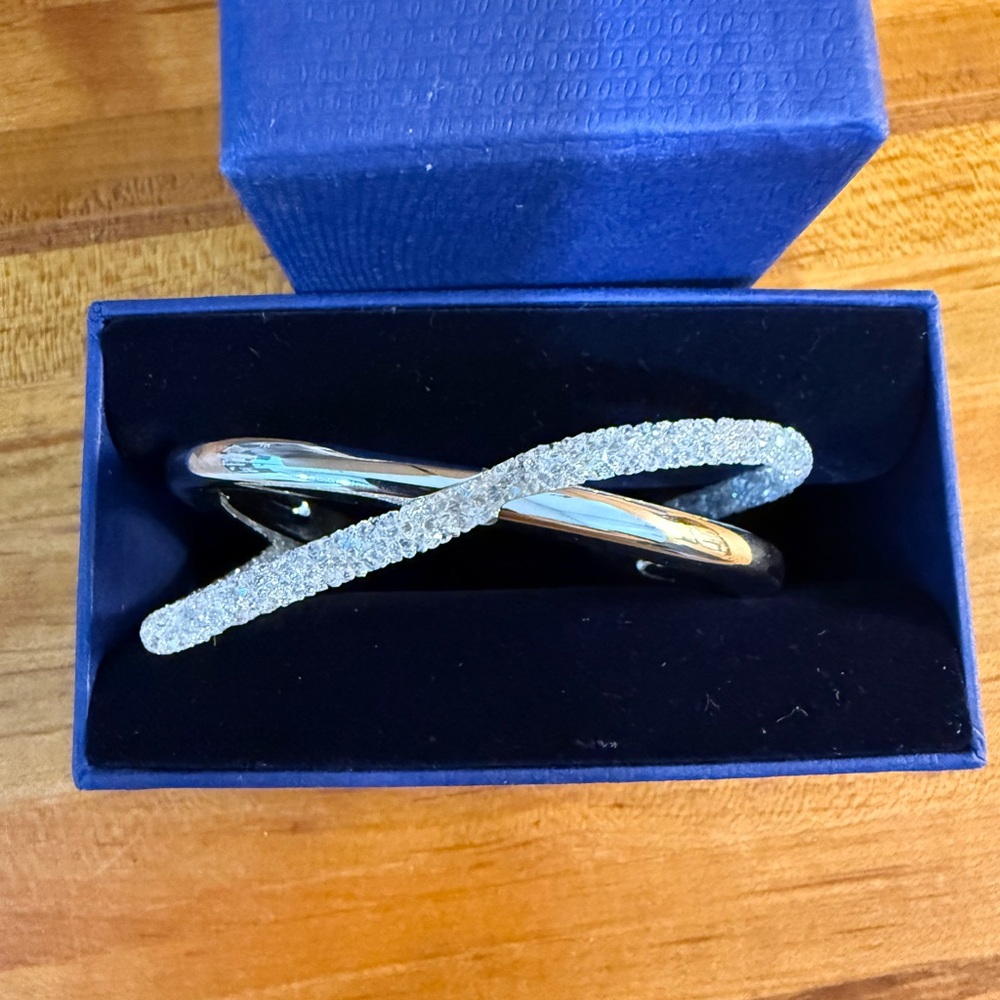 Swarovski Blue Box with Silver Label